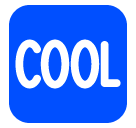 Simbolo con parola inglese “Cool” Emoji SoftBank