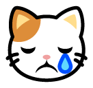 Weinender Katzenkopf Emoji SoftBank