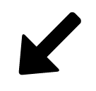 ↙️ Down-Left Arrow Emoji in SoftBank