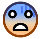 Ängstliches Gesicht Emoji SoftBank