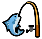 Canne à pêche avec poisson Émoji SoftBank