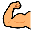 Bíceps flexionado Emoji SoftBank
