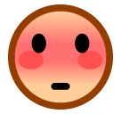 Flushed Face Emoji in SoftBank