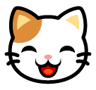 Muso di gatto felice Emoji SoftBank