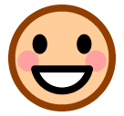 Cara com sorriso, com a boca aberta Emoji SoftBank