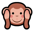 🙉 Macaco com as mãos tapando os ouvidos Emoji nos SoftBank