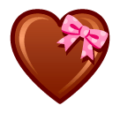 Corazón con lazo Emoji SoftBank