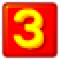 Tecla del número tres Emoji SoftBank