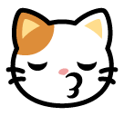 Tête de chat faisant un baiser Émoji SoftBank