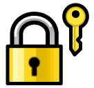 🔐 Locked With Key Emoji in SoftBank