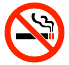 Знак «не курить» Эмодзи в SoftBank