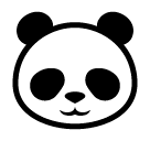 Cara de oso panda Emoji SoftBank