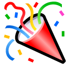 Party Popper Emoji in SoftBank