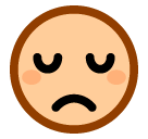 😔 Cara triste Emoji en SoftBank