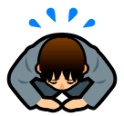 🙇 Person Bowing Emoji in SoftBank