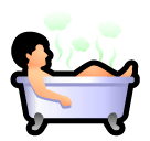 Persona che fa il bagno Emoji SoftBank