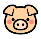 Tête de cochon Émoji SoftBank