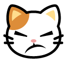 Обиженная кошачья мордочка Эмодзи в SoftBank