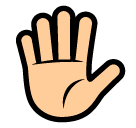 ✋ Raised Hand Emoji in SoftBank