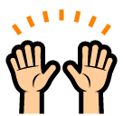 Mains levées en signe de célébration Émoji SoftBank