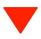Triângulo vermelho apontado para baixo Emoji SoftBank