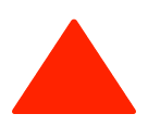 Triângulo vermelho apontado para cima Emoji SoftBank