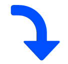 ⤵️ Right Arrow Curving Down Emoji in SoftBank