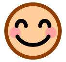 Cara sonriente con los ojos entornados Emoji SoftBank