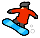 Praticante de snowboard Emoji SoftBank