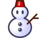 ⛄ Bonhomme de neige Émoji sur SoftBank