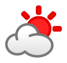 Sol detrás de una nube Emoji SoftBank
