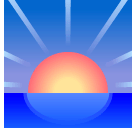 🌅 Sunrise Emoji in SoftBank