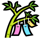 Tanabata Tree Emoji in SoftBank