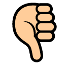 Thumbs Down Emoji in SoftBank