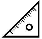 📐 Triangular Ruler Emoji in SoftBank