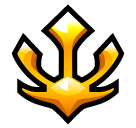 Trident Emblem Emoji in SoftBank