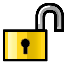 Cadeado aberto Emoji SoftBank