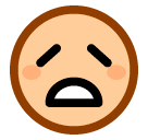 Erschöpftes Gesicht Emoji SoftBank