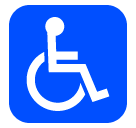 ♿ Simbolo della sedia a rotelle Emoji su SoftBank