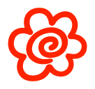 Белый цветок Эмодзи в SoftBank