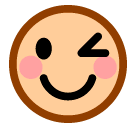 Zwinkerndes Gesicht Emoji SoftBank