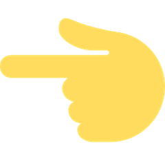 Hand mit nach links ausgestrecktem Zeigefinger Emoji Twitter