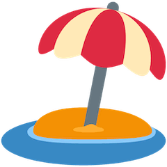 🏖️ Beach With Umbrella Emoji on Twitter