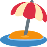 beach-with-umbrella Emoji twitter