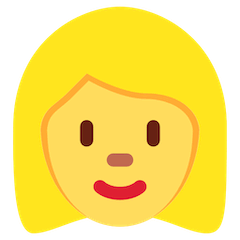 Mujer de pelo rubio Emoji Twitter