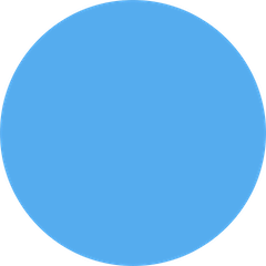 Синий круг Эмодзи в Twitter