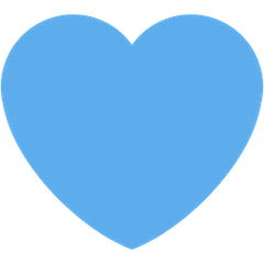 Corazón azul Emoji Twitter