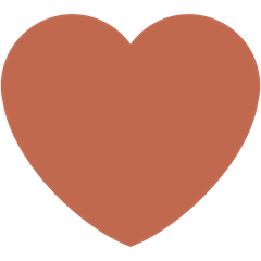 Braunes Herz Emoji Twitter