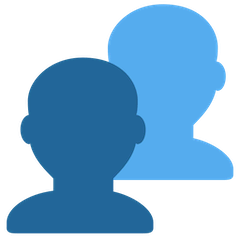 👥 Silhouette von zwei Personen Emoji auf Twitter