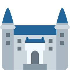 Château européen Émoji Twitter